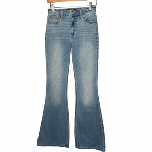 Hollister High-Rise Flare Jeans in Light Medium Wash, 2-R/3-R/26W NWOT